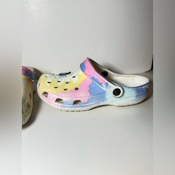 CROCS Women's Sandals in Pastel Yellow, Pink, and Blue - Picture 4 of 7
